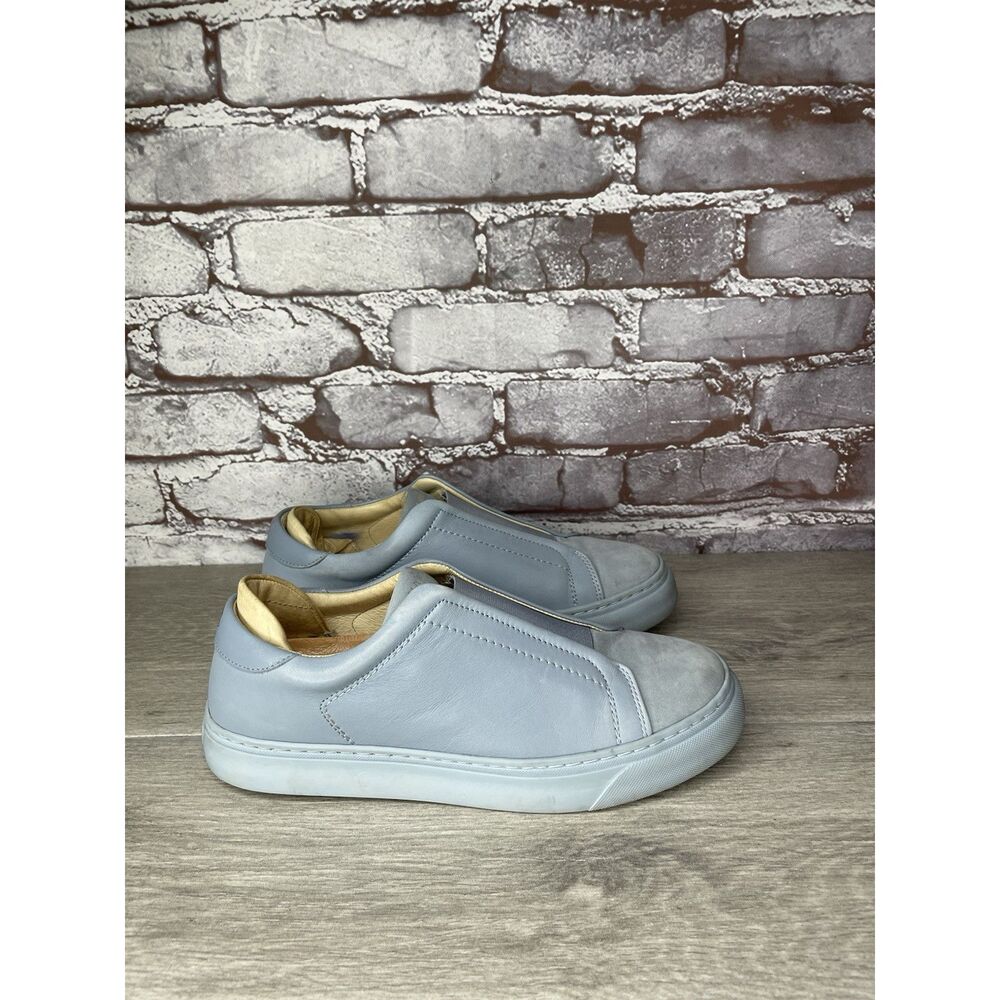 Alma Mater Blue Leather Slip On Casual Sneakers Shoes Women’s Sz 37EU/6.5M US - Picture 4 of 16